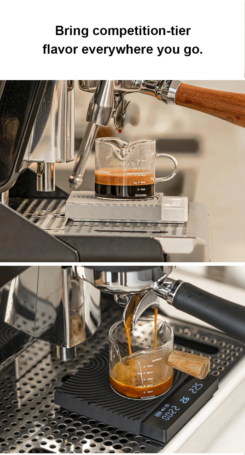 TIMEMORE Black Mirror MINI 0.1g Coffee Scale Espresso And Measurement Flow Rate LED Screen Barista Scales Kitchen