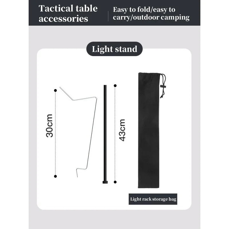 Outdoor Lightweight Folding Table Camping Hiking Travel Fishing Retractable Small Table Military Green Aluminum Alloy RuggedDesk