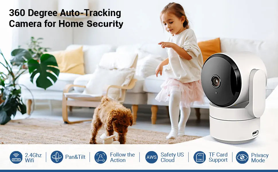 Tuya 1080P Wifi Camera Indoor 360 PTZ Pet Baby Monitor IR Night Vision Ai Detect P2P Surveillance IP Cameras with Google Alexa