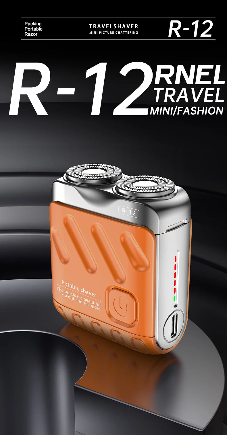 9000RPM High Speed Premium Portable Shaver Magnetic Blades 60Days Battery Life Type C Fast Charge IPX7 Waterproof Travel Razor