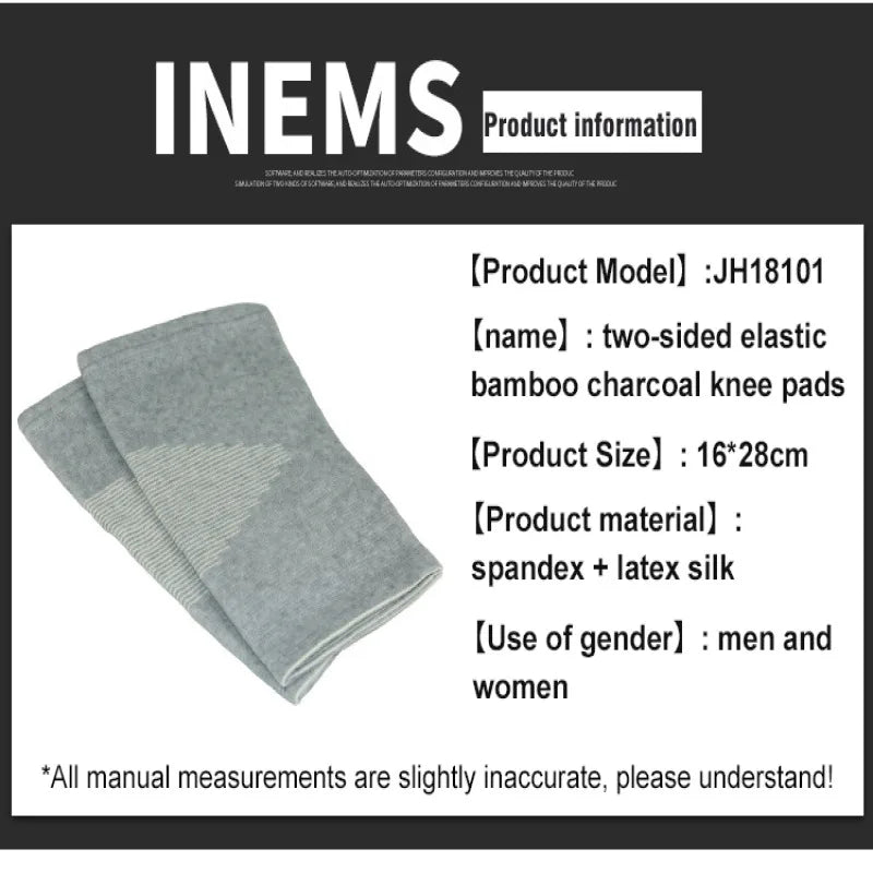 Bamboo charcoal knee pads Breathable knee pads Two-side elastic breathable warmth cold health care knee protection old cold legs