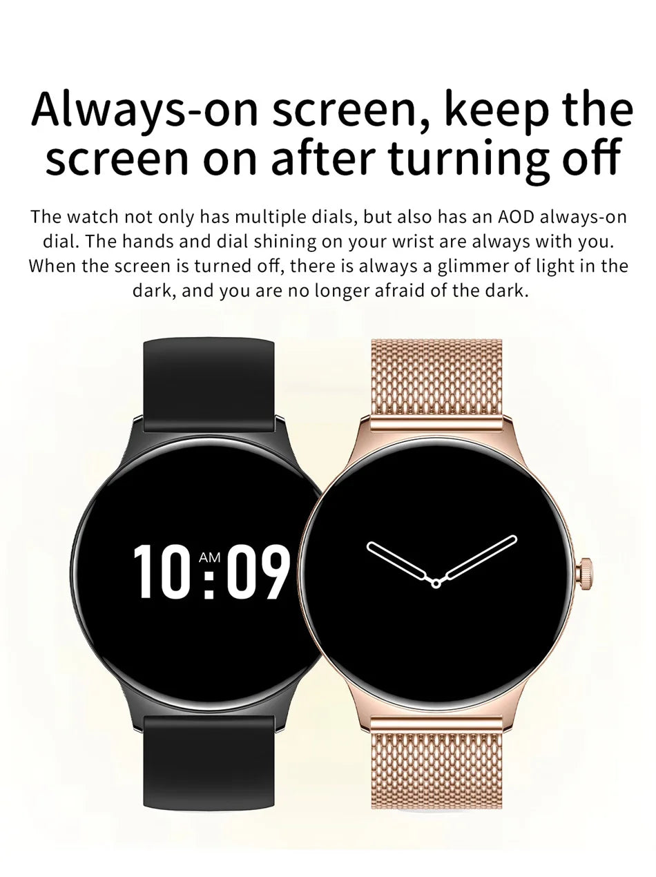 For Huawei Xiaomi New Ultra Thin Smart Watch Women Screen Always Display Time Sports Bracelet Bluetooth Call Fashion Smartwatch