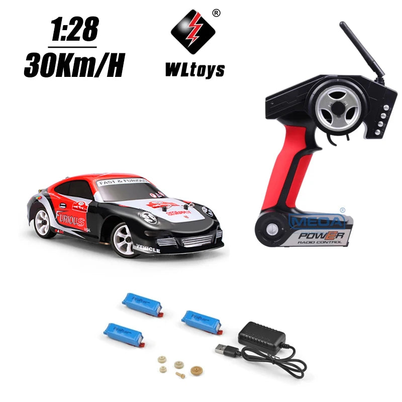 Wltoys K989 K969 284131 Upgrade LCD Version 4WD 1/28 RC High Speed Racing Mosquito 2.4GHz Off-Road RTR Rally Drift Car