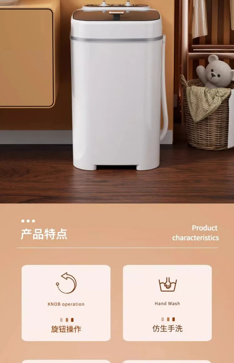 220V Yangzi Mini Washing Machine for Infant Underwear Socks Baby Clothes Cleaning AP