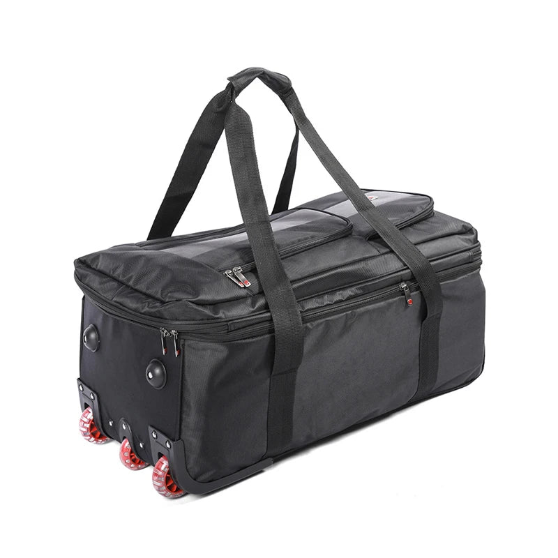 28/32 inch Large Capacity Rolling Luggage Trolley Bags with Wheels Waterproof Oxford Duffel Bag Wheeled Bag Travel Suitcase