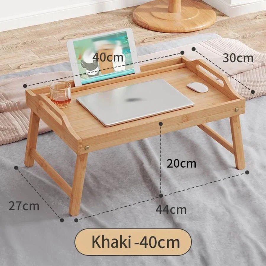 Table Dessert Folding Tray Bedroom Breakfast Tray Desk Office Tea Tray Multifunctional Reading Rack Floor Computer Desk Board