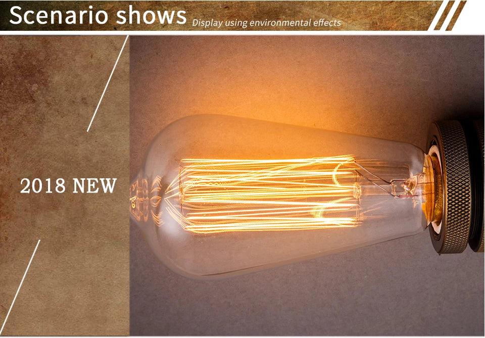 Dimmable Edison Light Bulb E27 40W 220V Retro Vintage Edison Bulb Incandescent Ampoule Bulbs Vintage Edison Lamp Retro Light