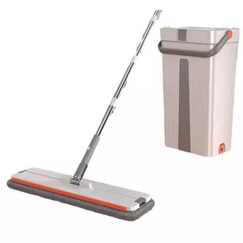 Microfiber Mop with Bucket, 360 Rotating, Flat Squeeze, Floor Cleaner Tool, Home Kitchen, Multifunction Cleaning Mops