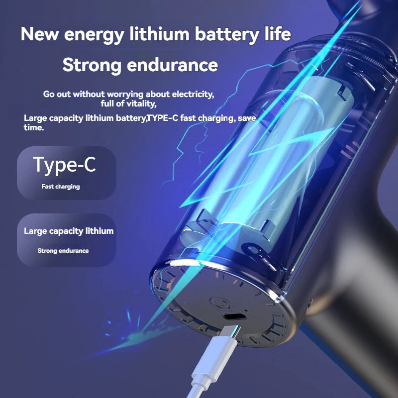 2025 New Mini Double Headed Fascia Gun Portable Fitness Muscle Electric Massage Gun Relaxing Cervical Fascia Gun