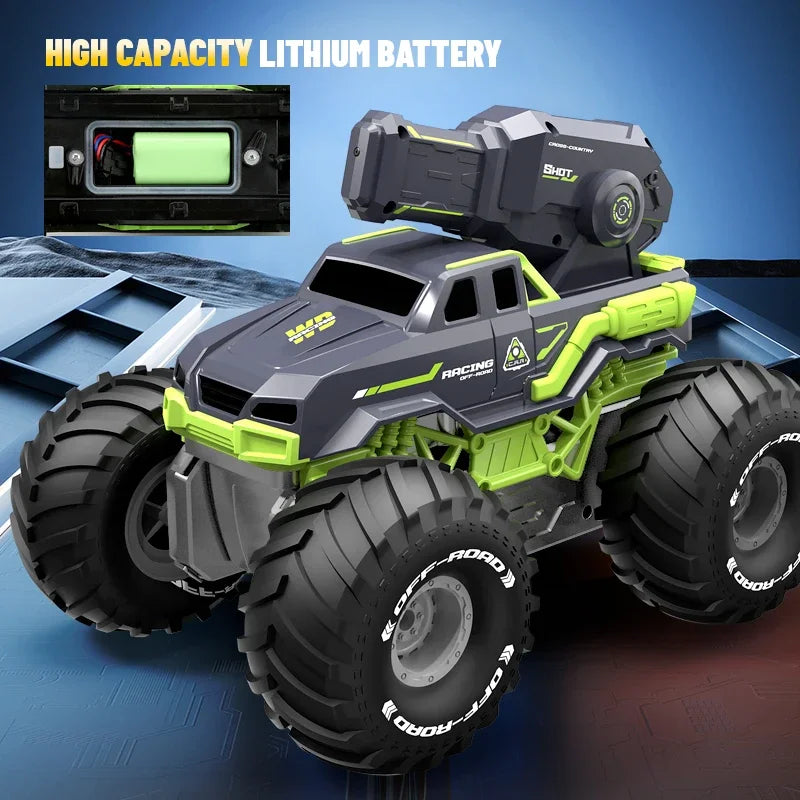 2.4G RC Car Self-absorbing High-pressure Water Gun Remote Control Amphibious Off-road Vehicle Climbing Stunt Car Water Toys Gift