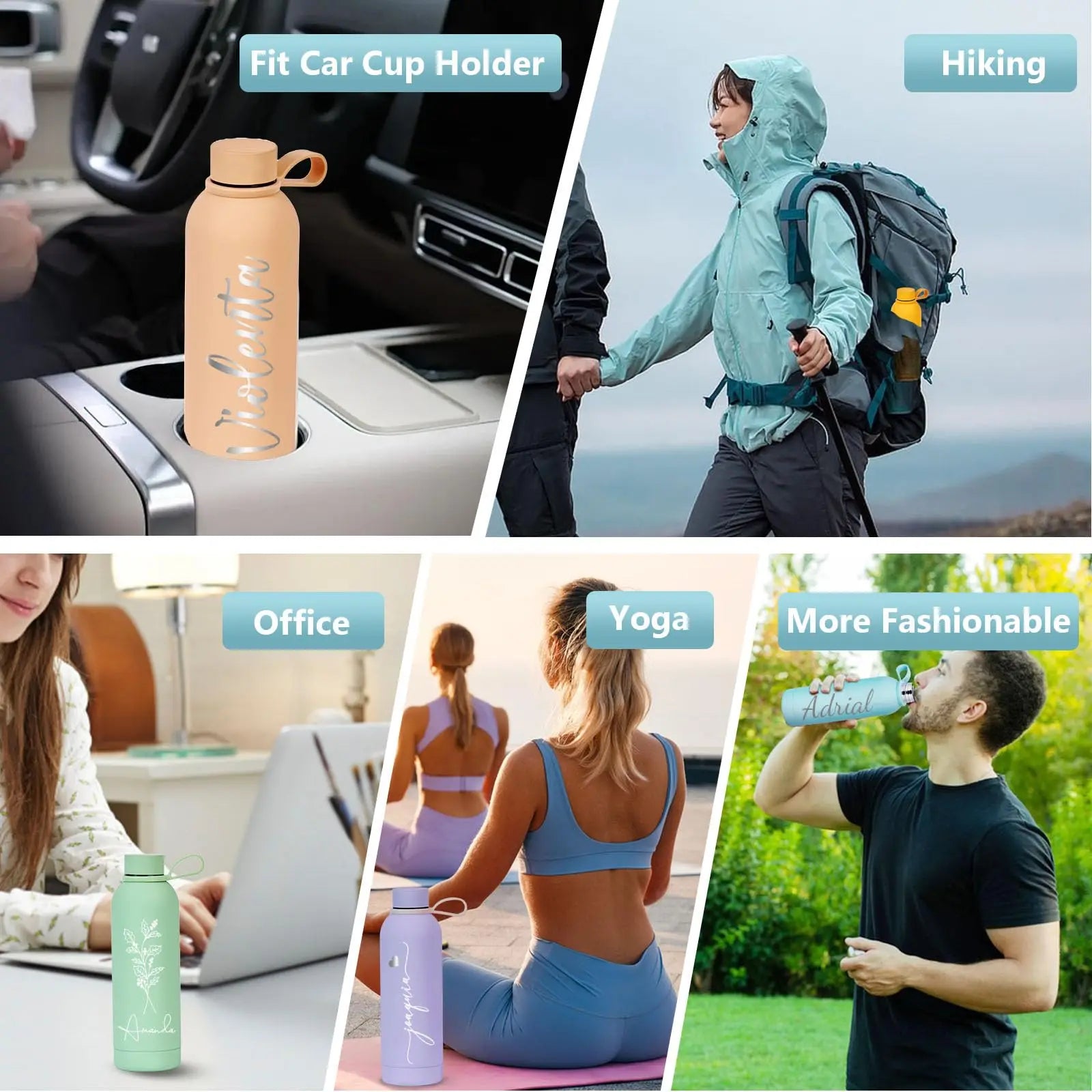 Custom Portable Insulated Cup Personalized Name Logo Thermal Mug For Christmas Halloween Birthday Gift Travel Sport Drinkware