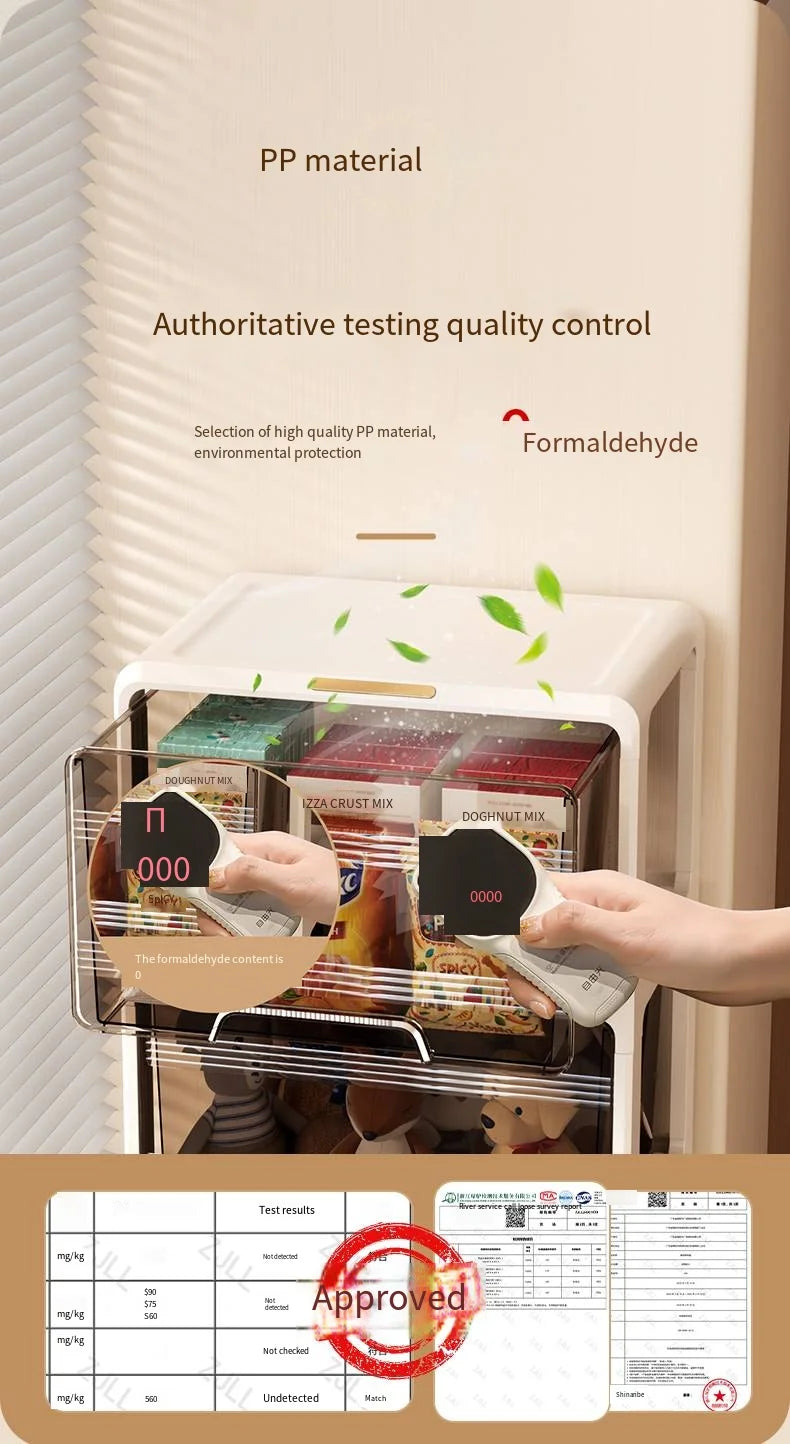 Window-side storage cabinet, transparent storage cabinet that doesn't require installation, large-capacity bedroom storage box