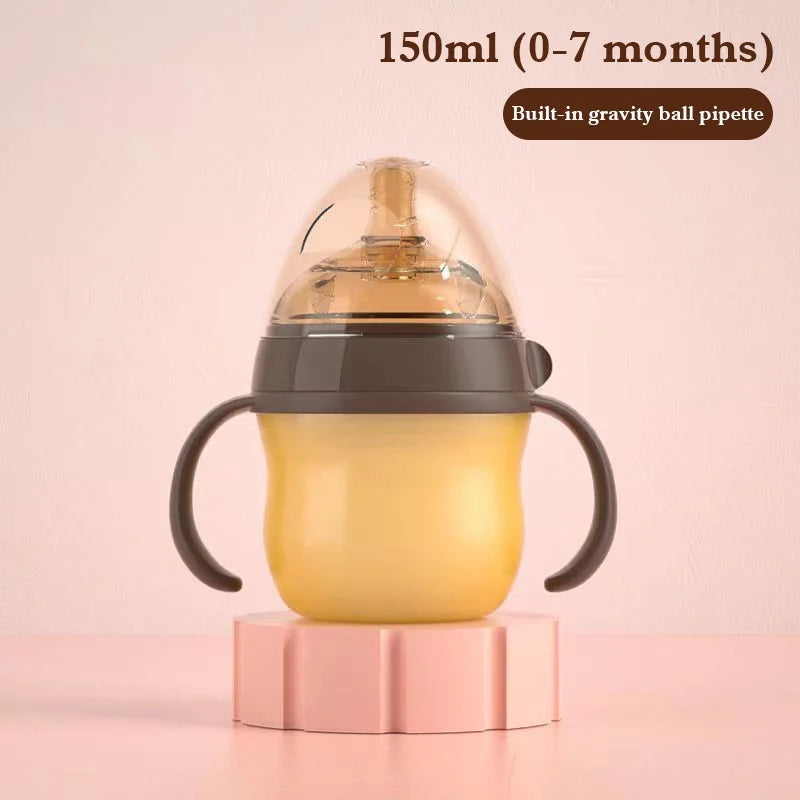 Baby Bottle with Silicone Handle Baby Bottle Photography Accessories 0-36 months 150ml 240ml Baby Boys and Girls
