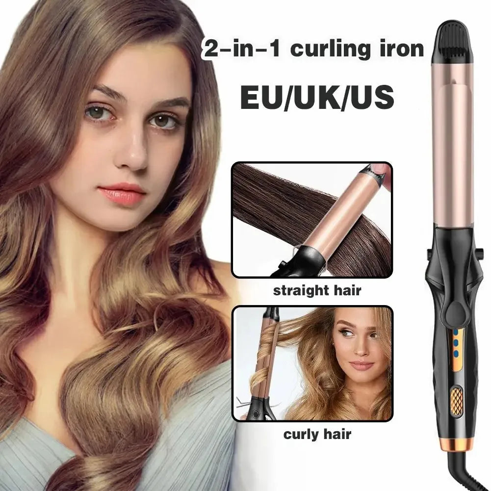 2 in 1 Automatic Hair Curler Auto Rotating Ceramic Hair Roller Professional Curling Iron Curling Wand Hair Waver