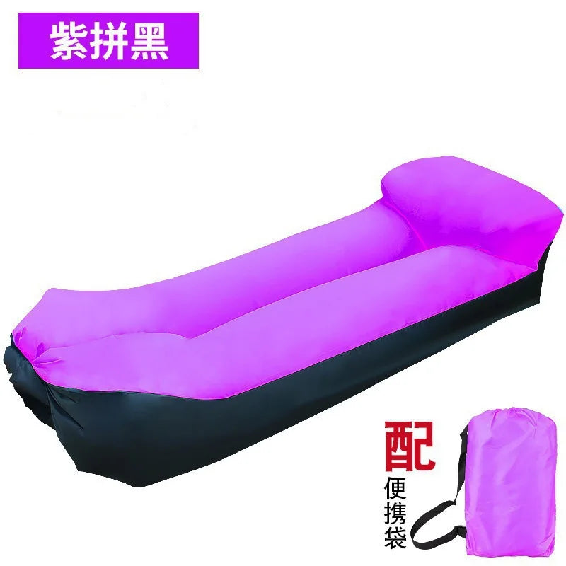 Lazy Inflatable Sofa Outdoor Chair Portable Inflatable Couch Folding Camping Sofa Outdoor Furniture Beach Inflatable Lounger