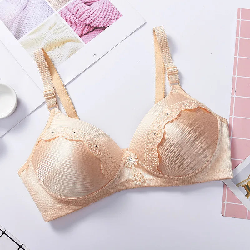 Thin Large-sized Lace Without Steel Rings For Pregnant Women's Breastfeeding Underwear Comfortable Breathable For Women's Bras