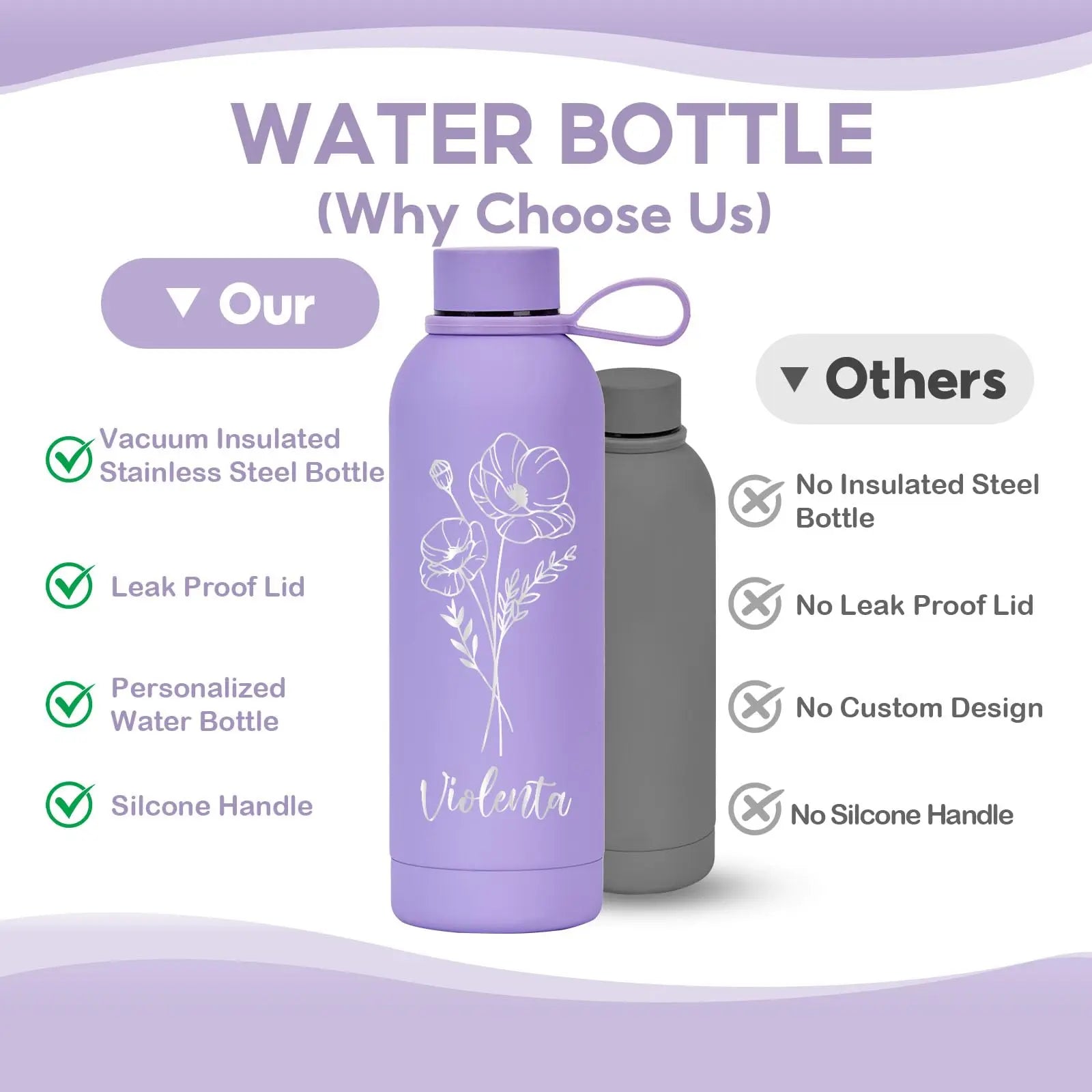 Custom Portable Insulated Cup Personalized Name Logo Thermal Mug For Christmas Halloween Birthday Gift Travel Sport Drinkware