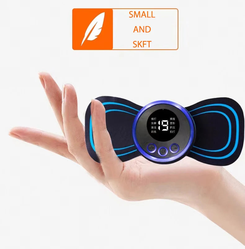 Mini Neck Massager Electric Muscle Stimulator Cervical Massage Patch Pain Relief Relaxation Tool Muscle Stimulator Patches