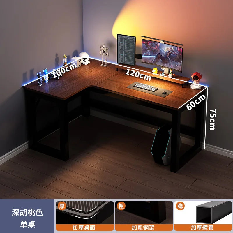 Creative Corner Computer Desks European Office Furniture Double Table Internet Cafe Gaming Desk Home Bedroom Wooden Study Table