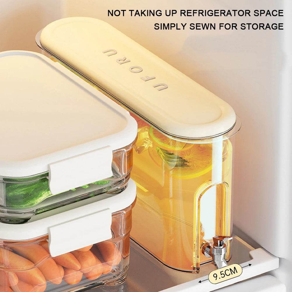 4L Cold Water Kettle With Tap Tea Pots Dispenser Jug Juice Pitcher Pot For Refrigerator Drink Drinkware Cold Water Bucket