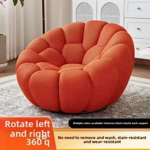 Single Seat Designer Pumpkin Lazy Sofa Balcony and Bedroom Can Lie Down and Recline Italian Minimalist Rochburg Football Sofa