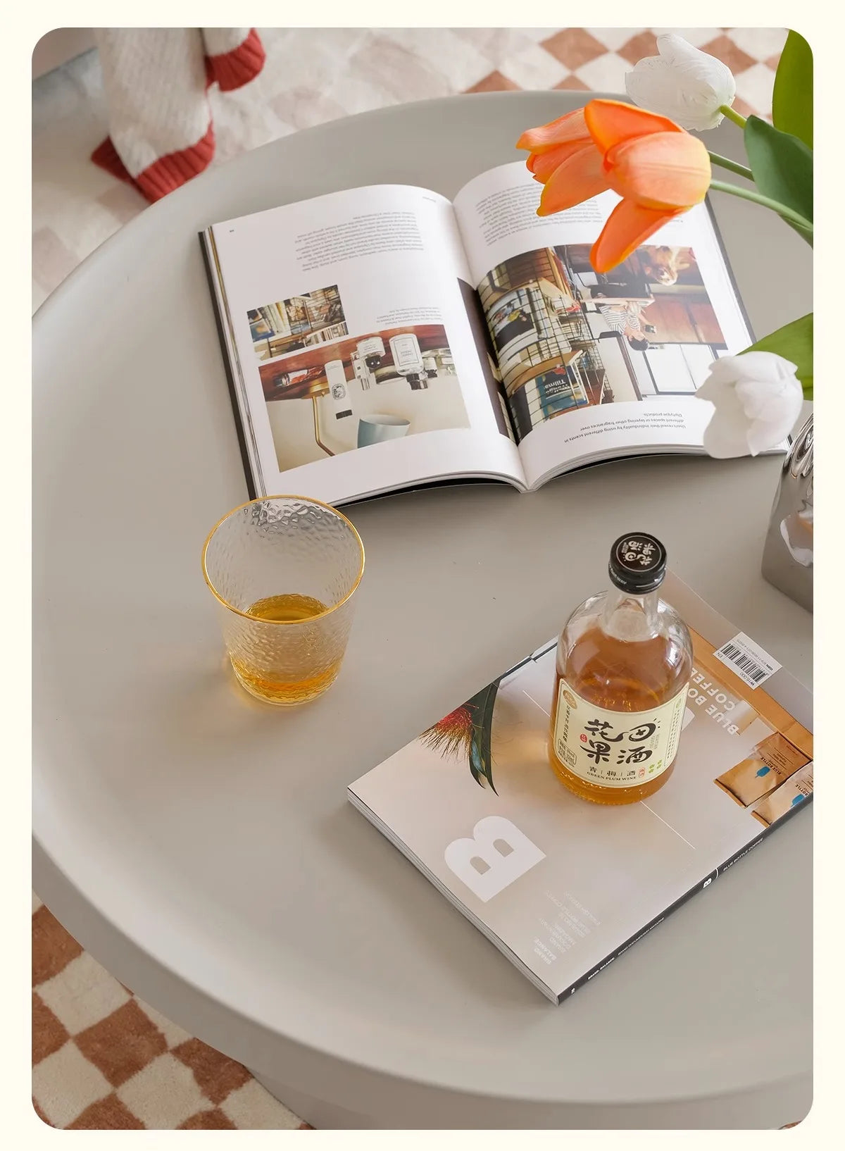 Hot Sale Nordic Coffee Table, Creative Round Living Room Table, High-end Light Luxury Side Desk, Modern Simple Furniture 121