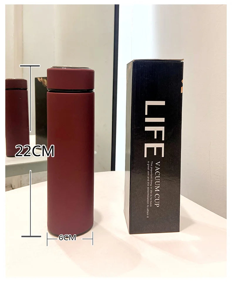 500ML Portable Thermos Bottle 304 Stainless Steel Thermal Water Bottle Insulated Flask Cup Outdoor Camping Drinkware