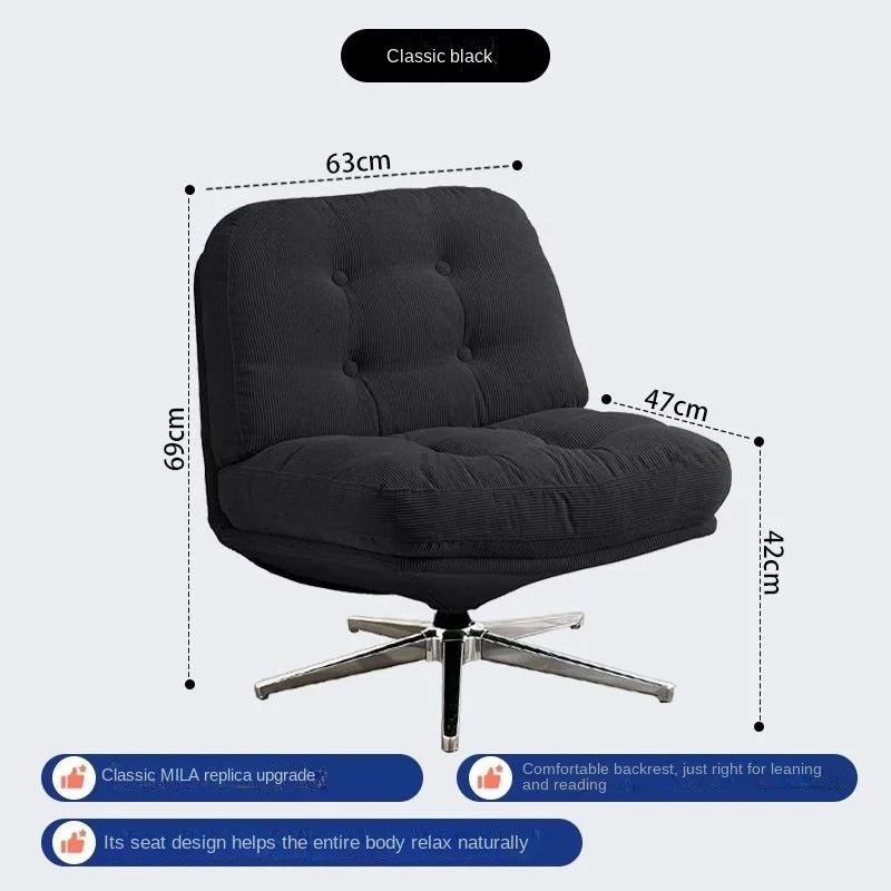Realife Internet Celebrity Sofa Chair Dewey Ringer Leisure Chair Rotating Living Room Balcony Small Sized Single Chair 2025 New