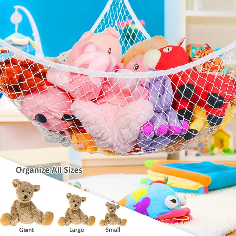 S/M/L Cute Children Bedroom Toys Hammock Net Stuffed Animals Toys Hammock Net Organize Storage Mesh Holder swing Storage Boxes