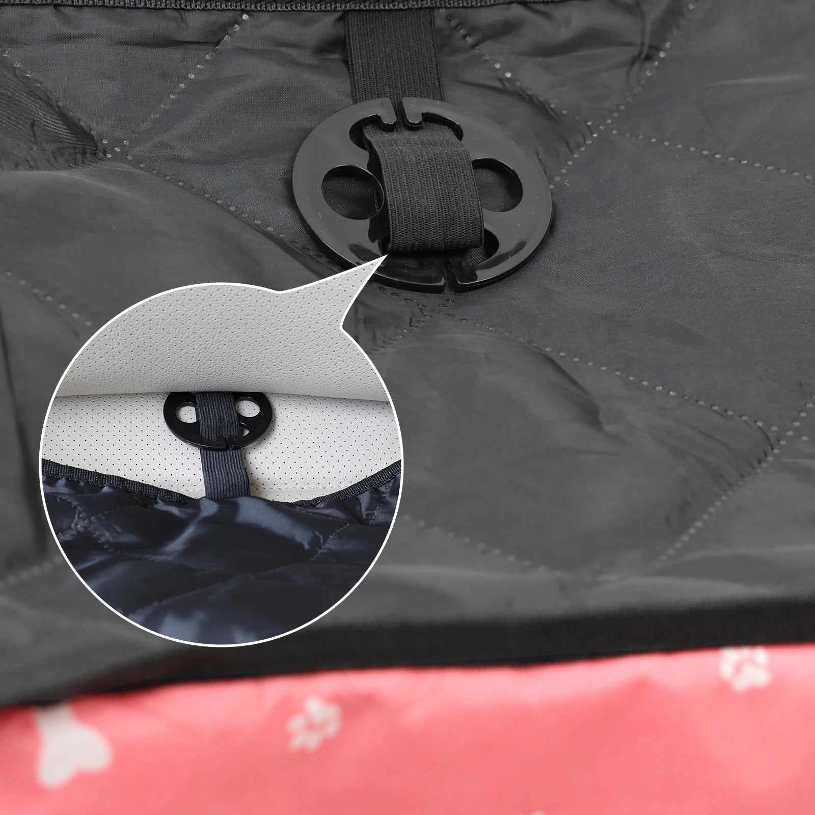 Pet Dog Car Seat with Storage Pockets Universal Pet Seat Cover for Small Medium Dogs Non-Slip Portable Travel Mat & Safety Bag