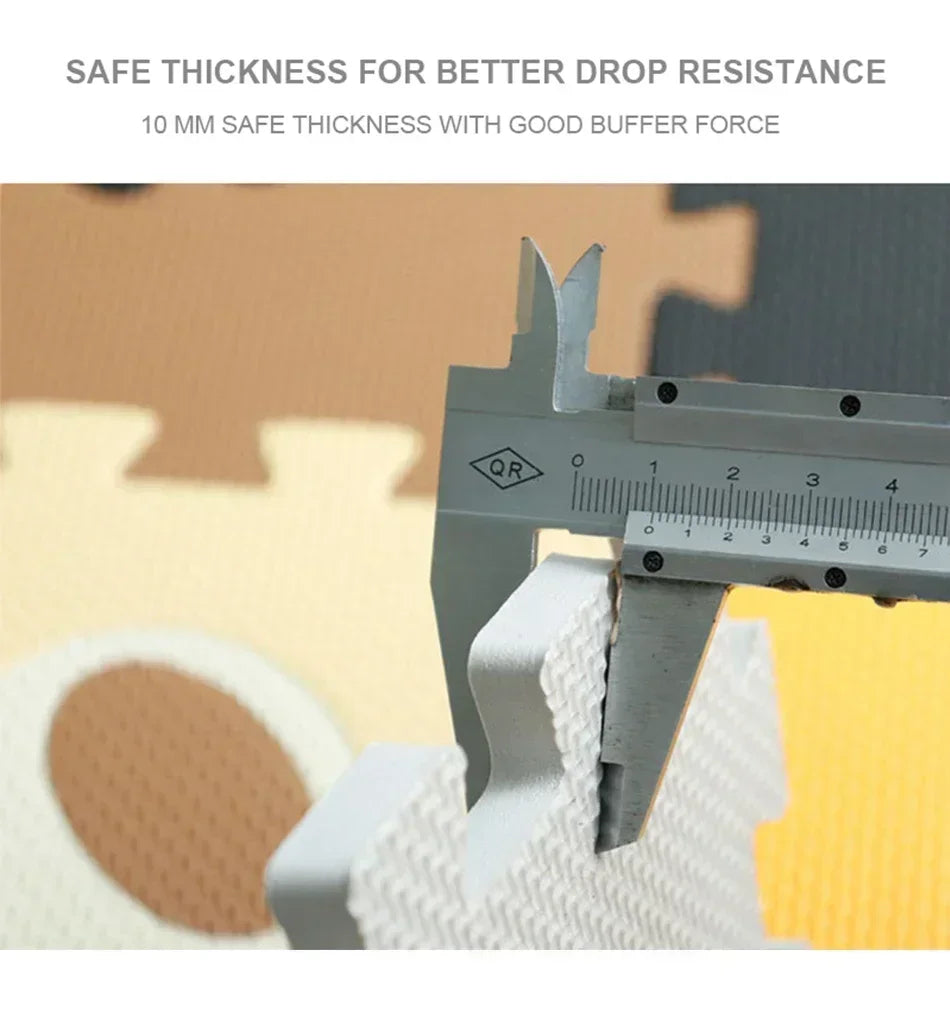 EVA Foam Play Mat with Fence Baby Puzzle Jigsaw Floor Mats Thick Carpet Pad for Kids Educational Toys Activity Pad Playmat