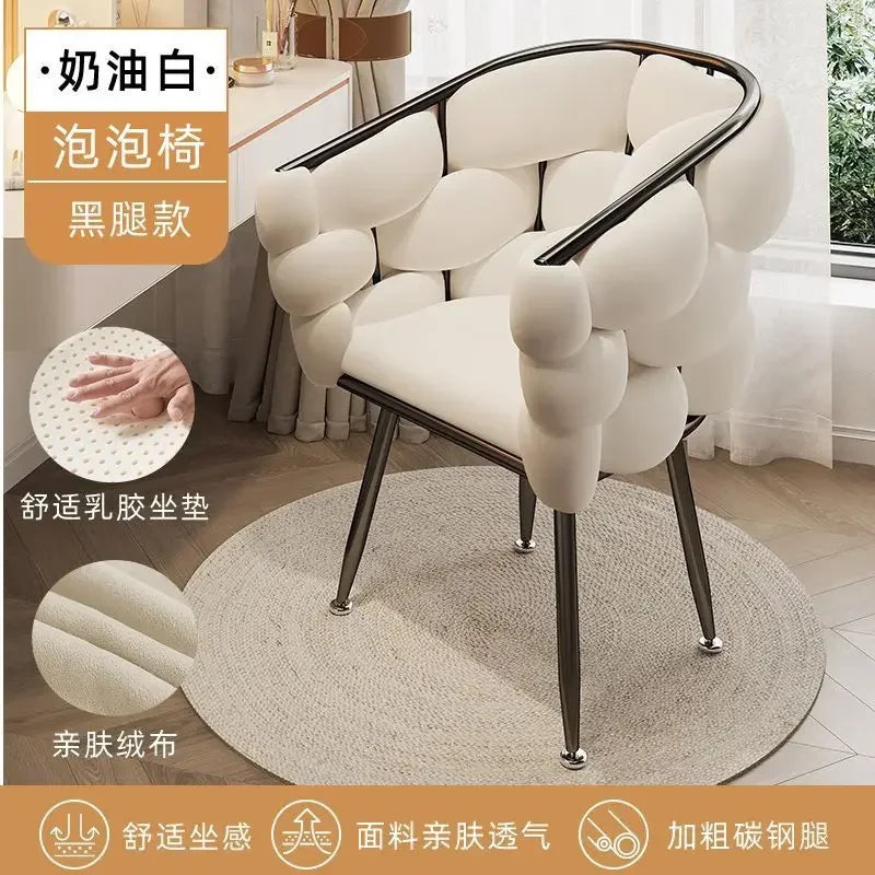 Velvet Leisure Single Sofa Chair Armchair with Gold Legs Makeup Chair with Upholstered for Living Room Bedroom