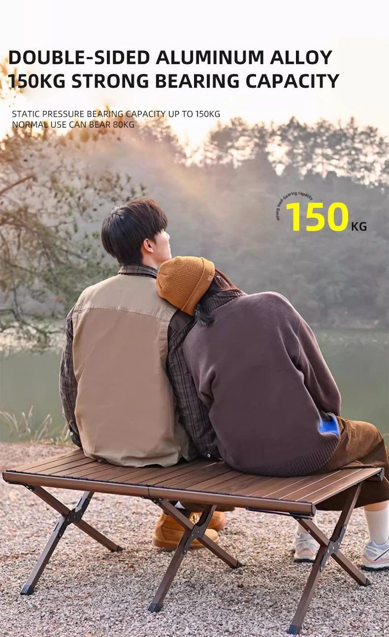 Outdoor Camping Folding multifunctional IGT Wood table Gas Stove Portable lightweight Camp BBQ Grill Table Picnic table