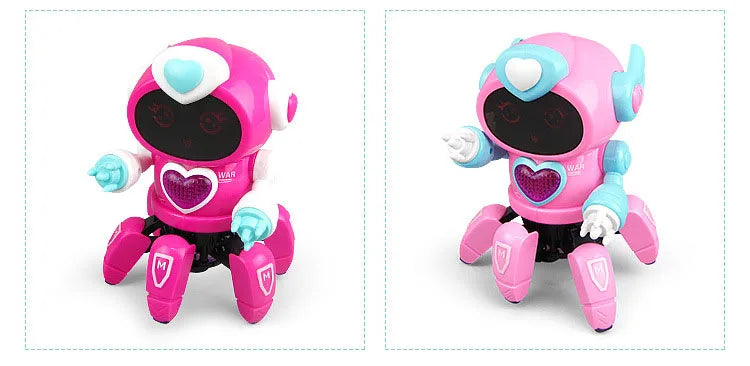 Dancing Six-claw Fish Robot Electronic toy Pet Funny Walking With Music Lightd Interaction Toys for Kids Boys' Birthday Gifts