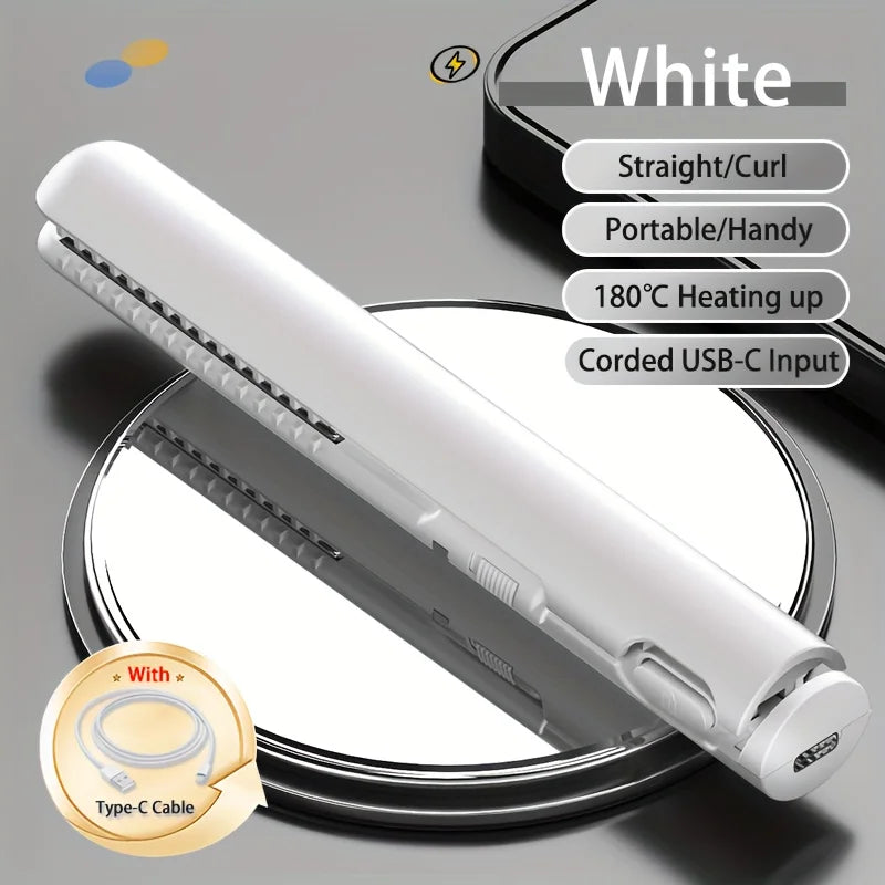 Portable Mini Hair Straightener Lightweight 180 Degrees Celsius Constant Temperature Control, Suitable for Bangs and Short Hair