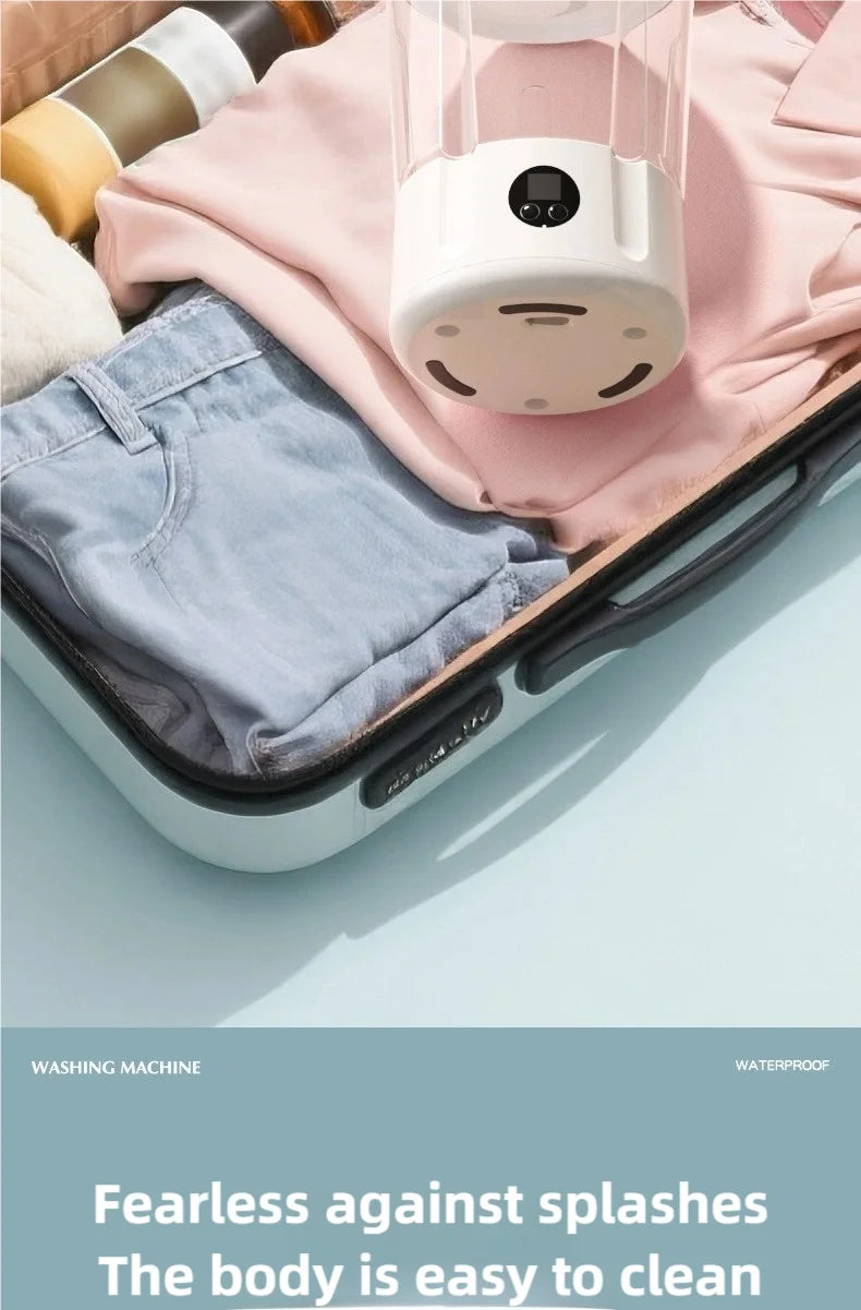 TINSOL Portable Mini Washing Machine Laundry Device Perfect for Travel Socks & Underwear Cleaning Effortlessly Clean Your Clothe
