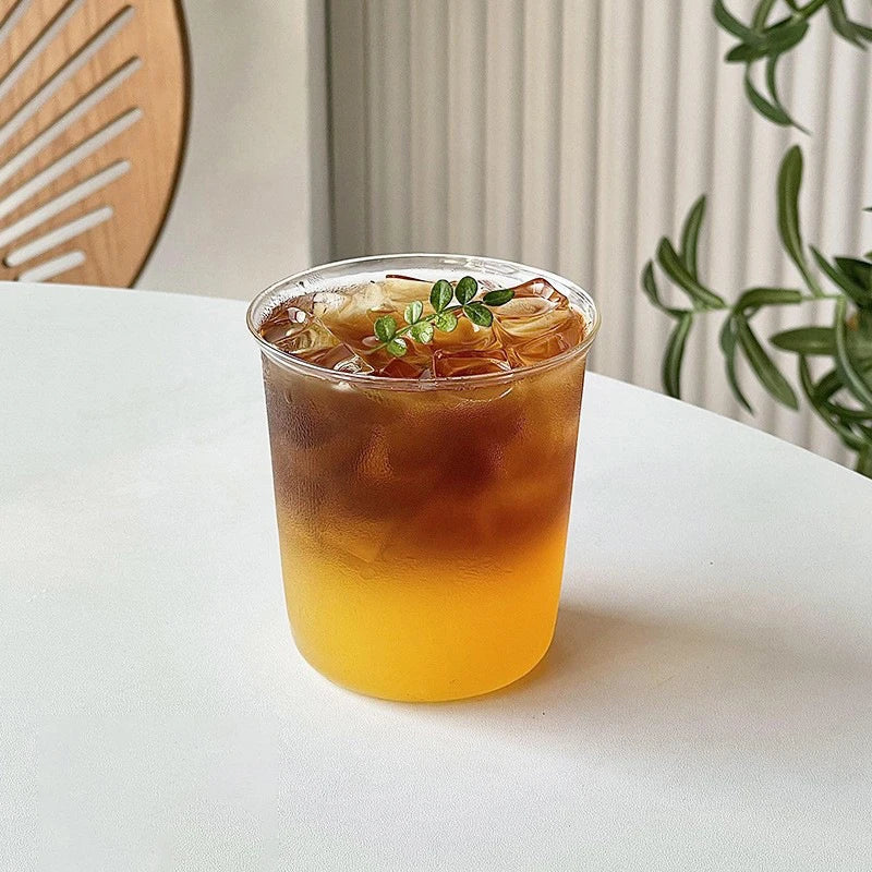 Household Glass Coffee Cup Curled Latte Cups Drinkware Juice Milk Simple Mug Transparent Water Bottles Glassware Cups Coffeeware