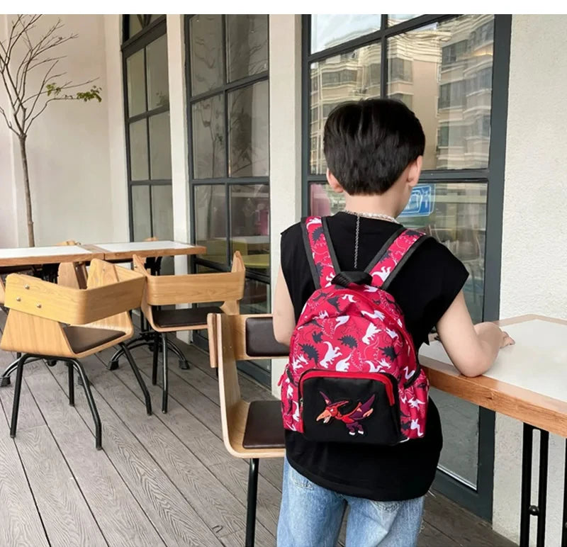 Kindergarten Backpack for Boys Fashion Dinosaur School Backpacks Cartoon Print Casual Kids School Bag Girls Schoolbags 3-8 Years