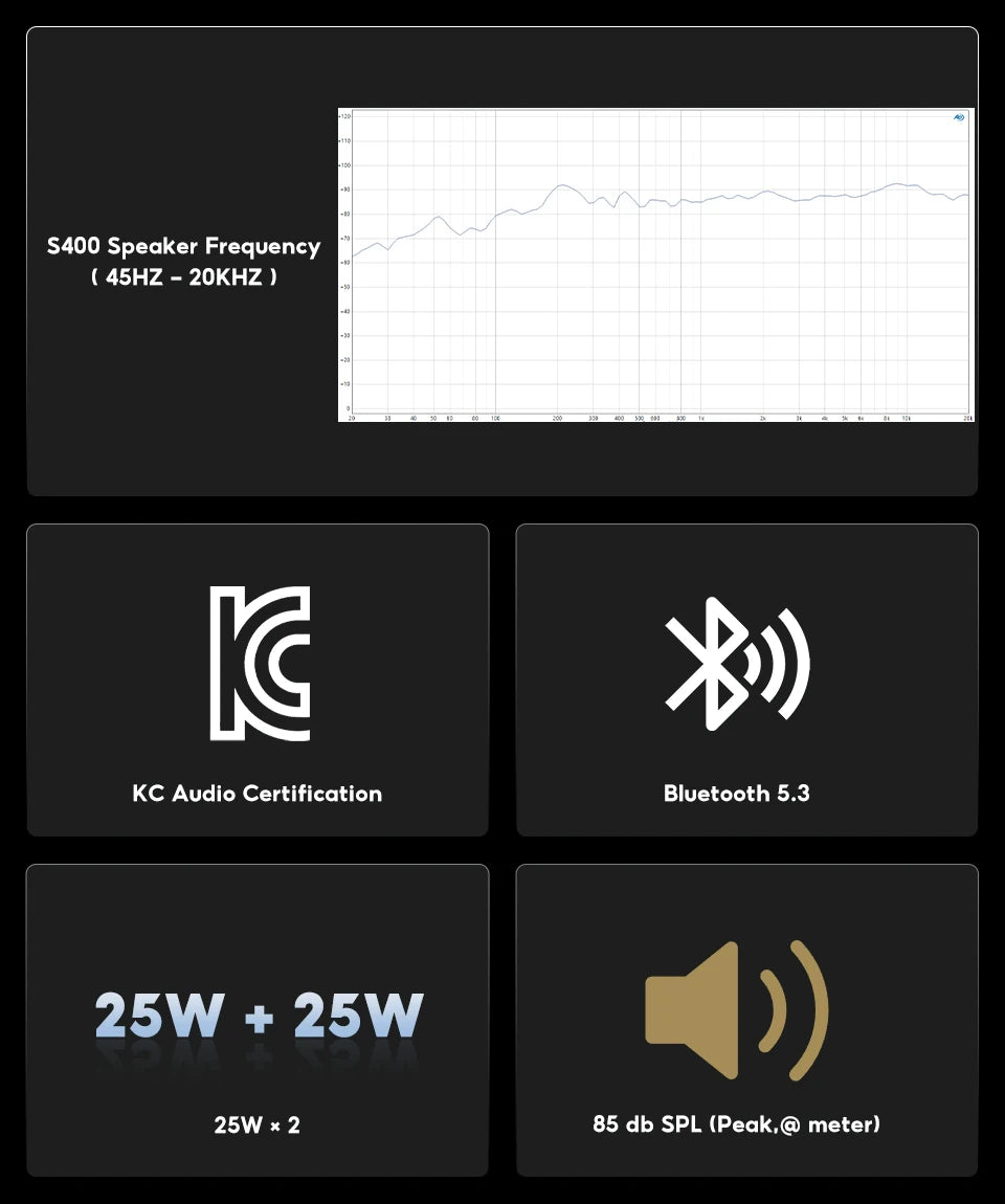 AIYIMA  Upgrade S400 Audio Bookshelf Active Speakers Studio Monitor 3 Inch Bluetooth USB DAC HiFi Home Subwoofer System TV PC
