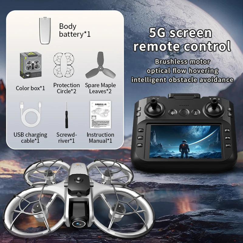 Professional Mini RC Drone 4K WIFI FPV HD Aerial Photography Brushless motor Optical Flow Positioning Dual Camera Quadcopter Toy