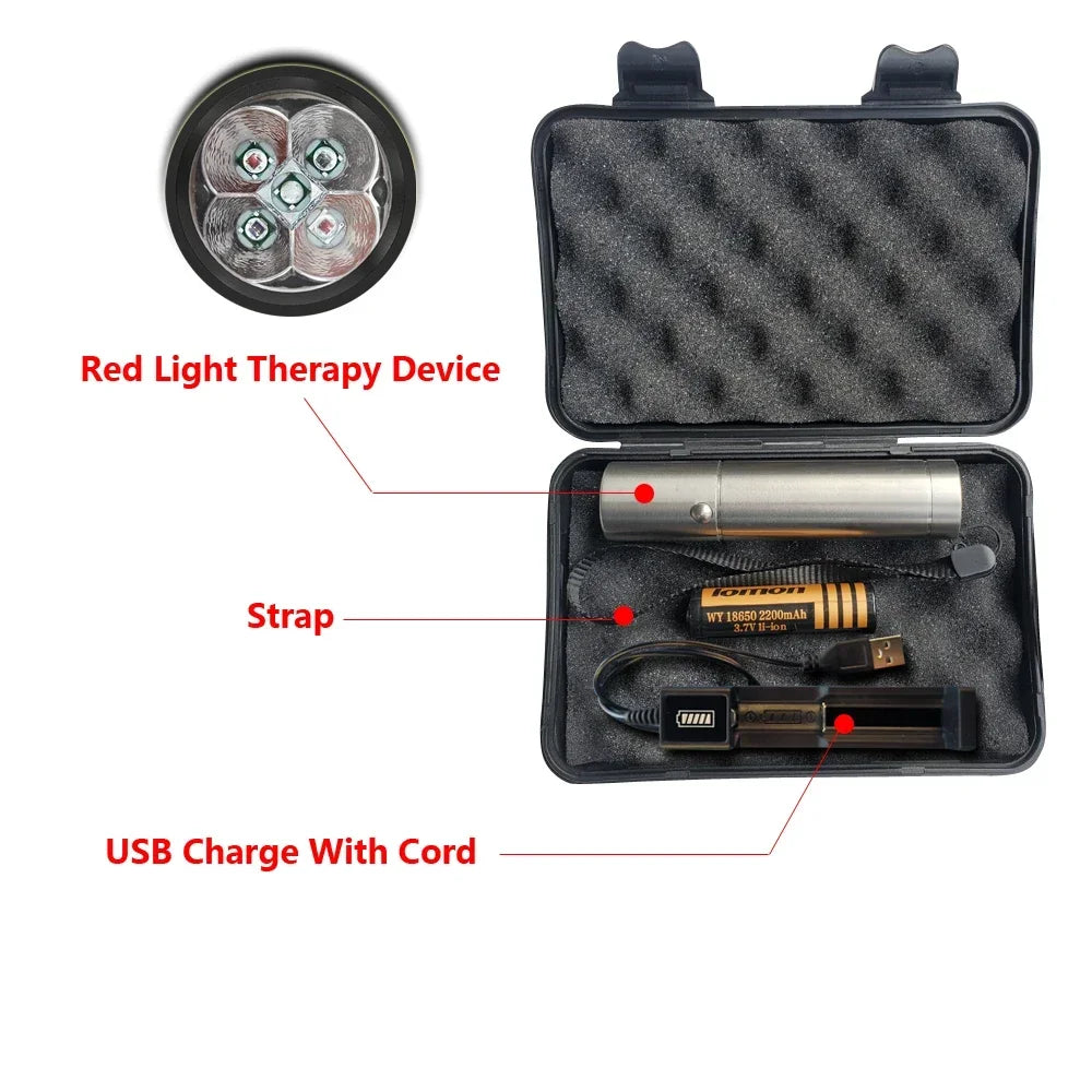 Red Light Therapy Device Cold Laser Physical Treatment 5 Wavelengths Near Infrared 940nm Light Therapy Skin Health Body Pain