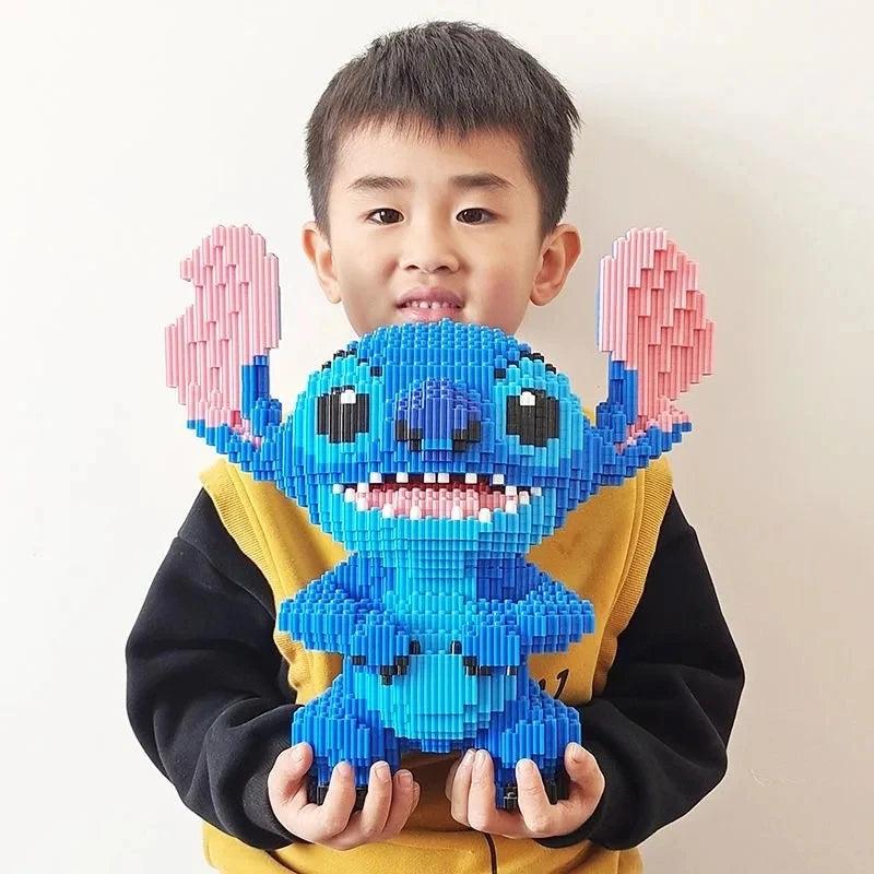 Kawaii Disney Building Block Stitch Giant Stitzer Assembly Toy Children's Birthday Gift Desk Decoration Statue Ornament Toys