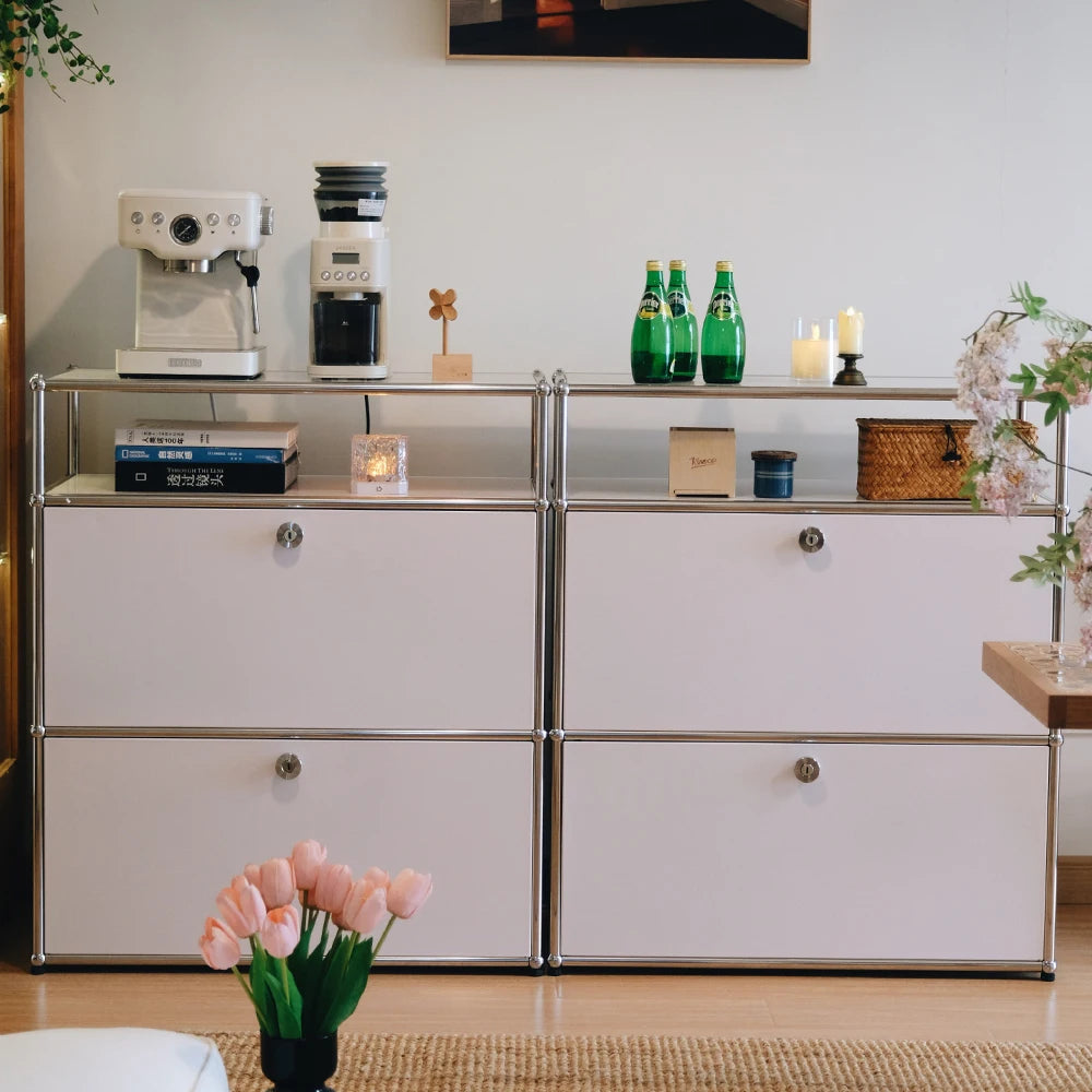 Cabinet for living room Storage locker drawer type storage Bedroom chest of drawers Organizer furniture Dual cabinet combination