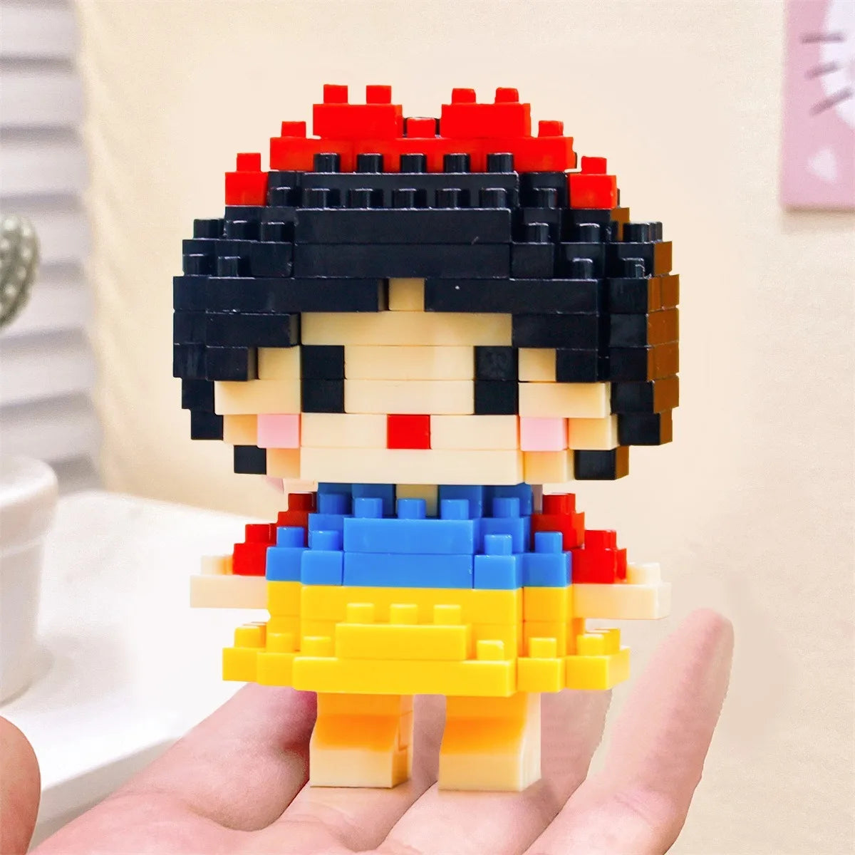 Disney Anime Princess Building Blocks Stitch Mickey Mouse mini Action toy Figures Blocks Toys Bricks Assemble Toys Kids Gifts