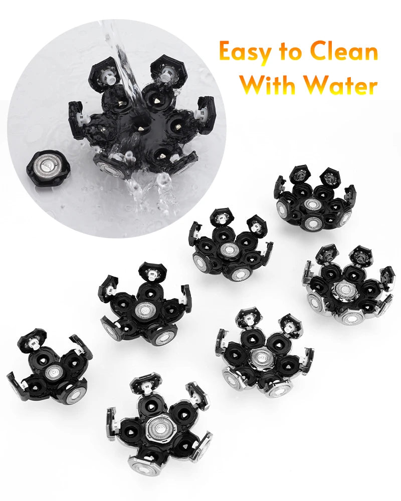 Replaceable Electric Shaver Head 3/5/6/7/8/9 Floating Blade Head Nose Trimmer Hair Clipper And Face Cleaning Brush Massage Head