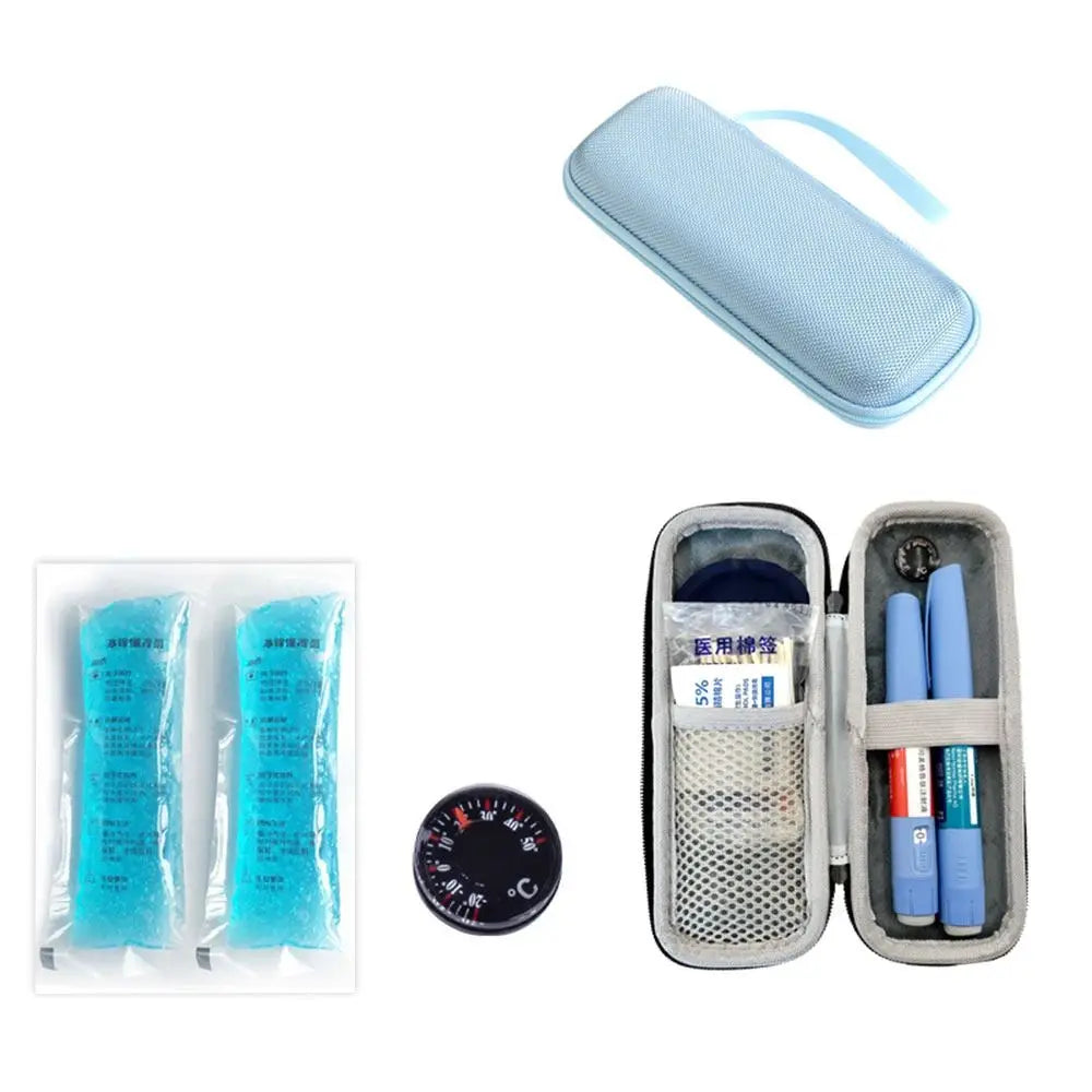 Waterproof Insulin Cooling Bag Portable EVA Thermal Insulated Insulin Cooler with Gel Pen Bag Diabetics