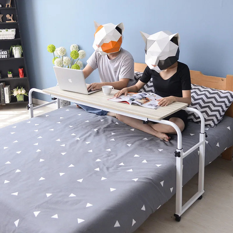 Over Bed Table with Wheels Rolling Laptop for Recliner Mobile Computer Desk Standing Workstation Laptop Cart with Heavy