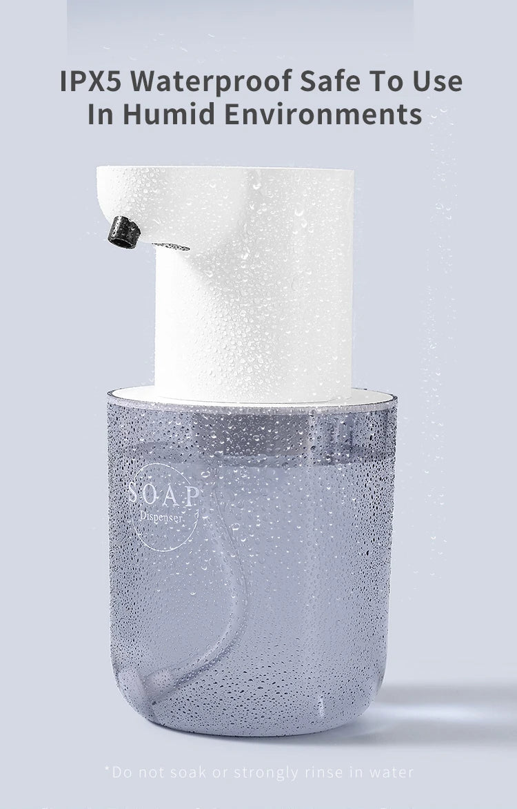 New Wall Mounted Automatic Soap Dispenser Foam Smart Hand Washing Machine 400ml Liquid Rechargeable Bathroom Induction Sensor