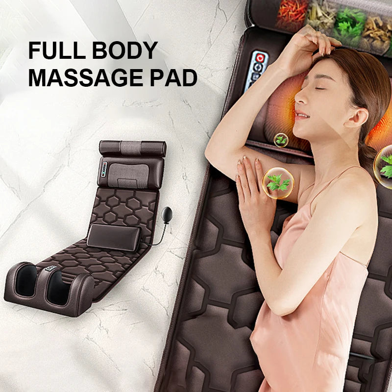 Multifunctional Massage Mattress Full Body Electric Shoulder Neck Waist Back Kneading vibrations Massage Cushion With Heat