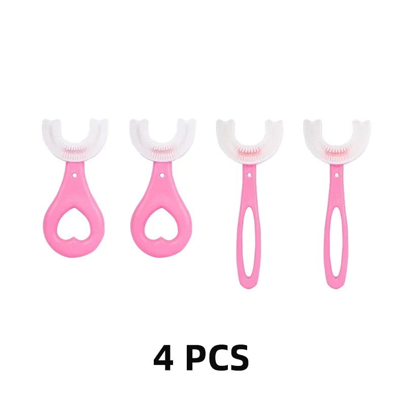 Baby Toothbrush Children 360 Degree U-shaped Child Toothbrush Kids Teeth Oral Care Soft Silicone Baby Brush Teethers Cleaning